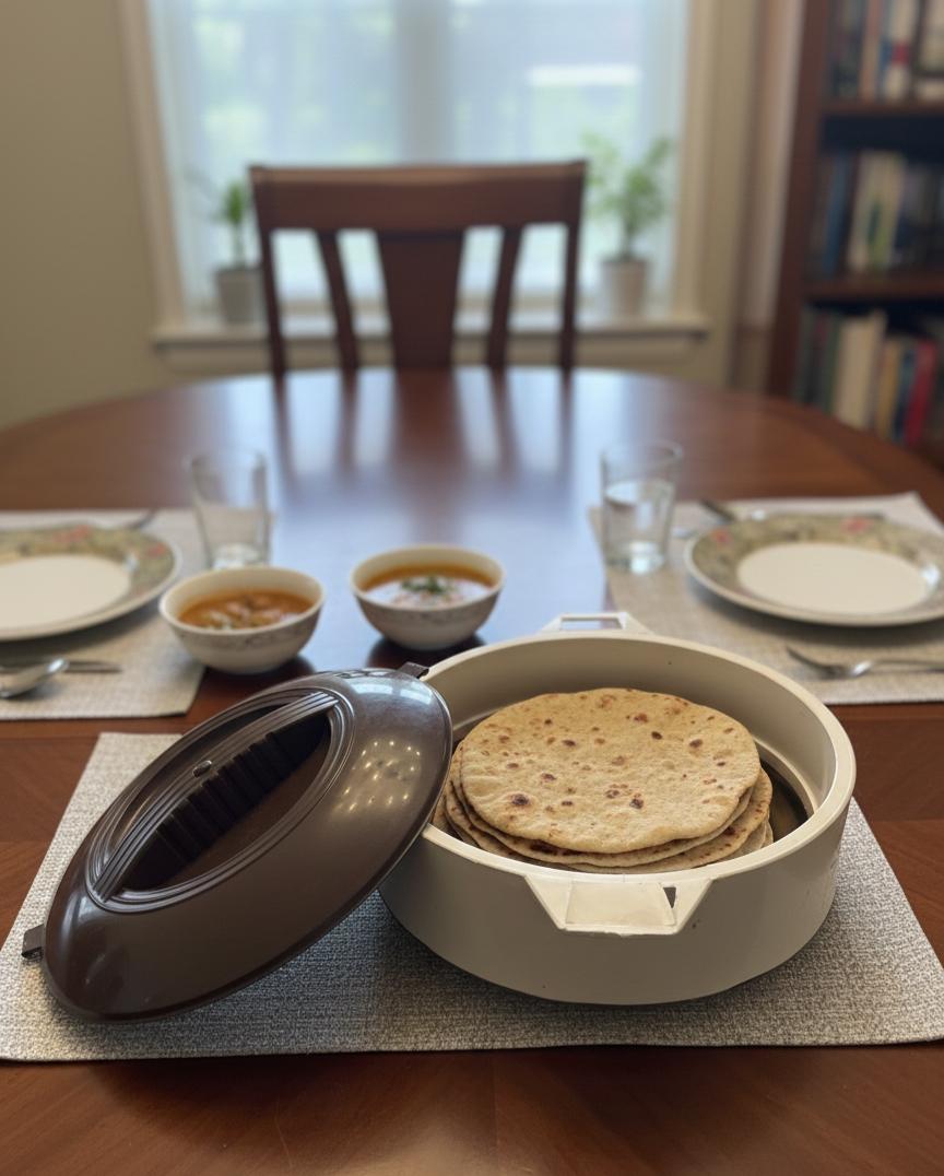 "Insulated Round Hot Pot with Lid – Food Warmer Storage Container"