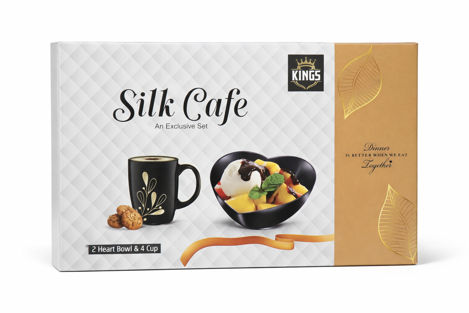 "Heart-Shaped Glass Bowl and Mug Gift Set – Elegant Dining Collection"