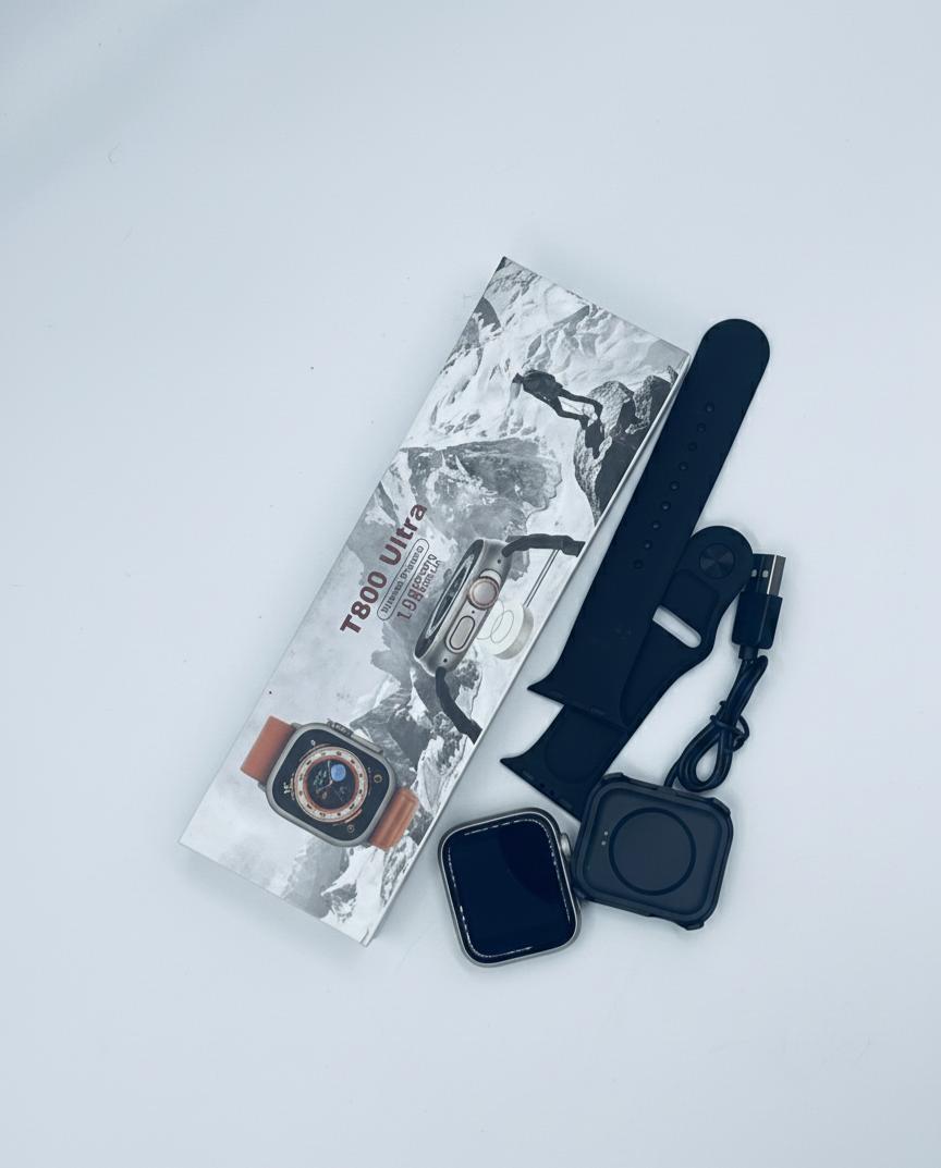 T800 Ultra Bluetooth Smartwatch with Heart Rate Monitor & Waterproof Design