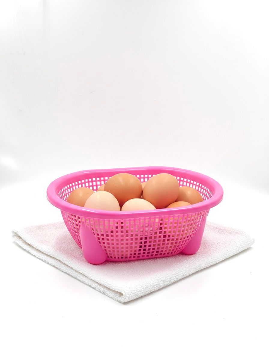 Multi-Purpose Plastic Mesh Colander Bowl with Sturdy Base