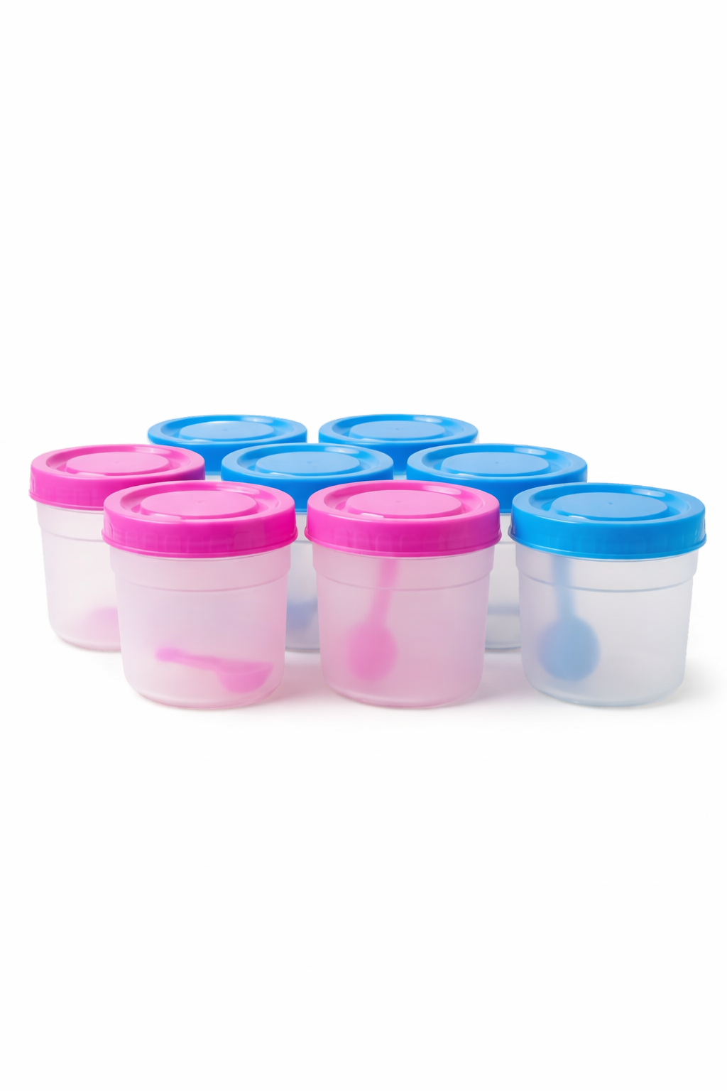 "Color-Lid Multipurpose Food Storage Containers with Measuring Spoon "
