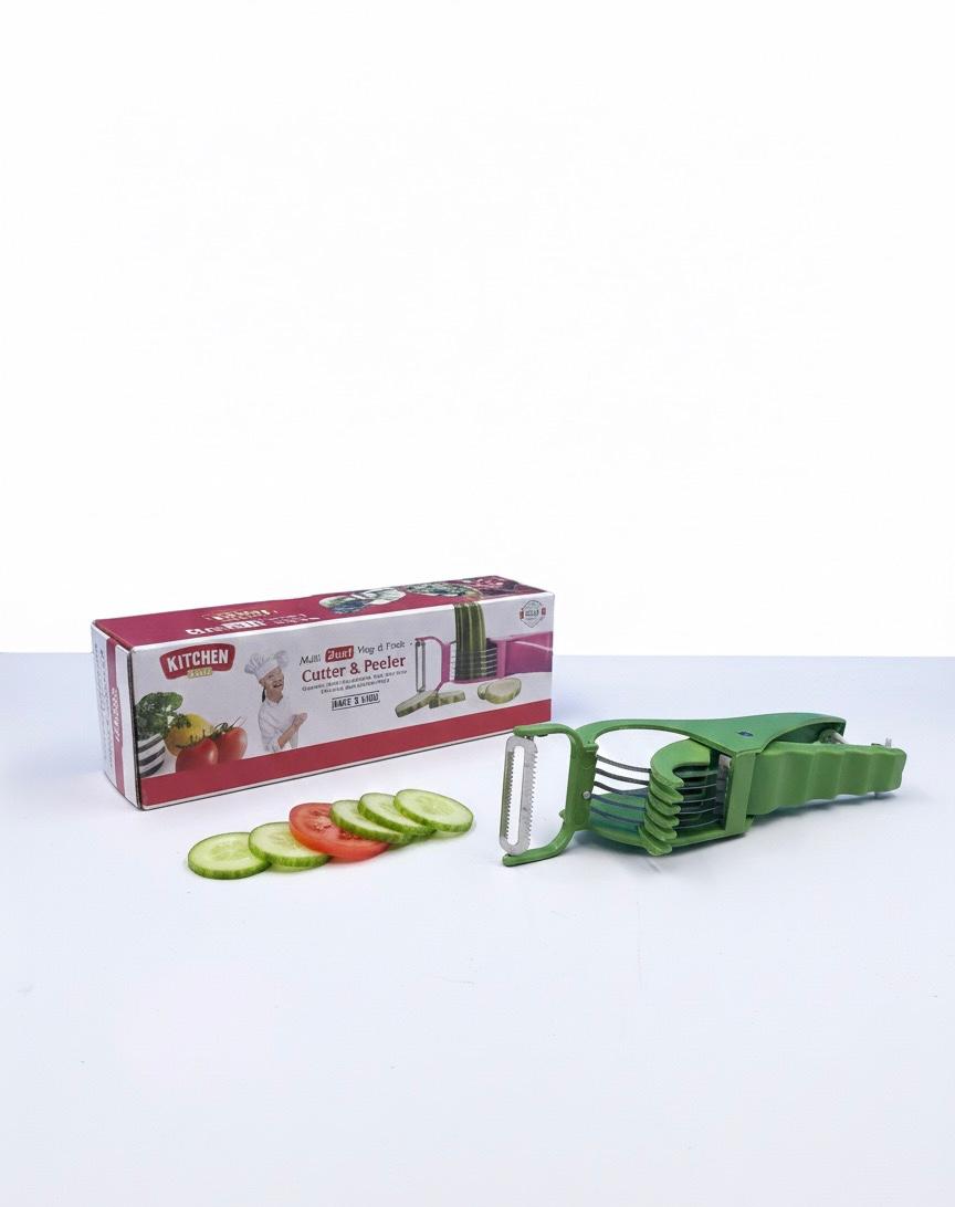 "Multi-Functional Vegetable Cutter & Peeler with Slice Blade – Easy Kitchen Tool"