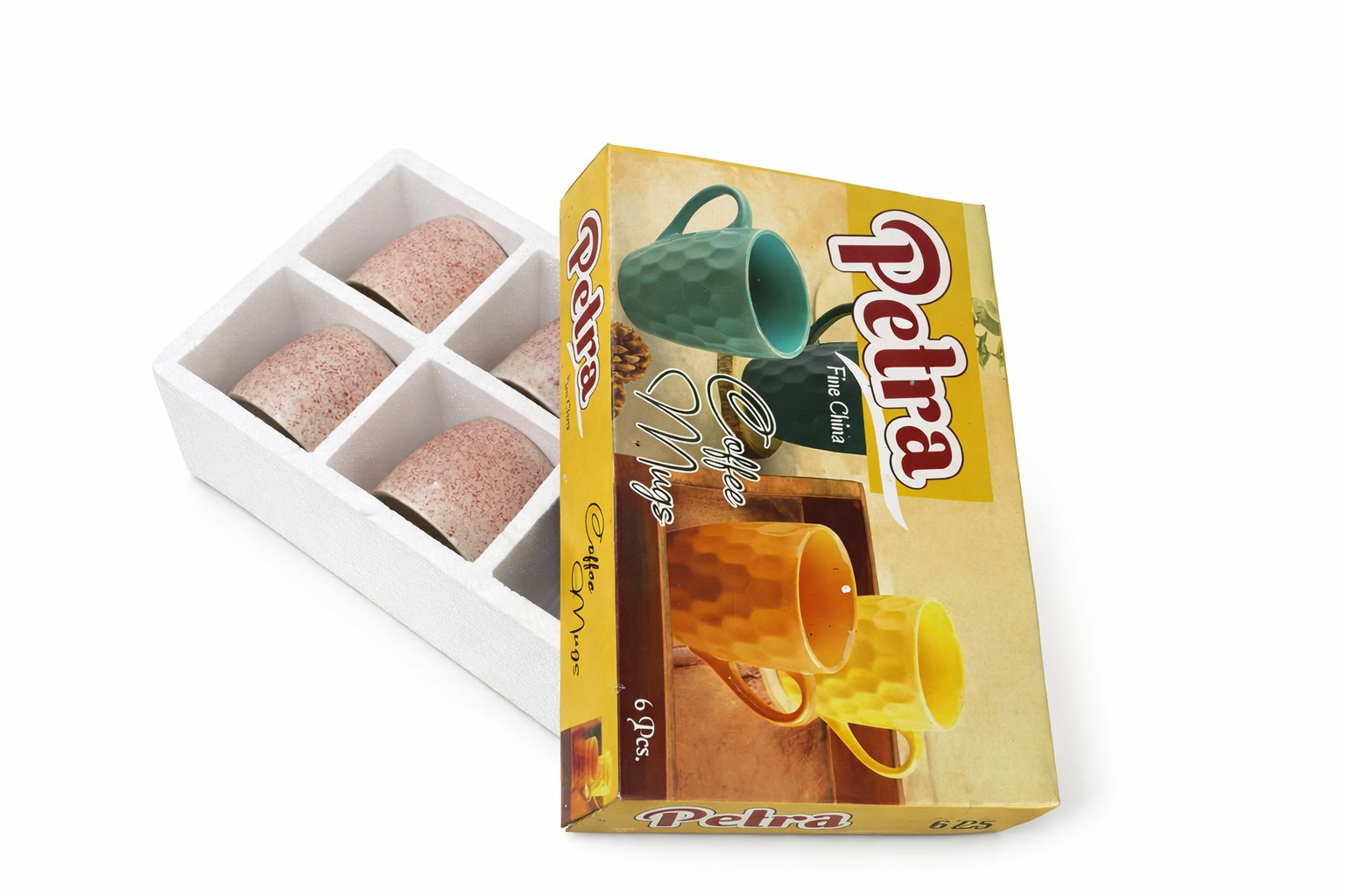 "Speckled Elegance Glass Cup Set – Minimalist Design, 6 Pieces"