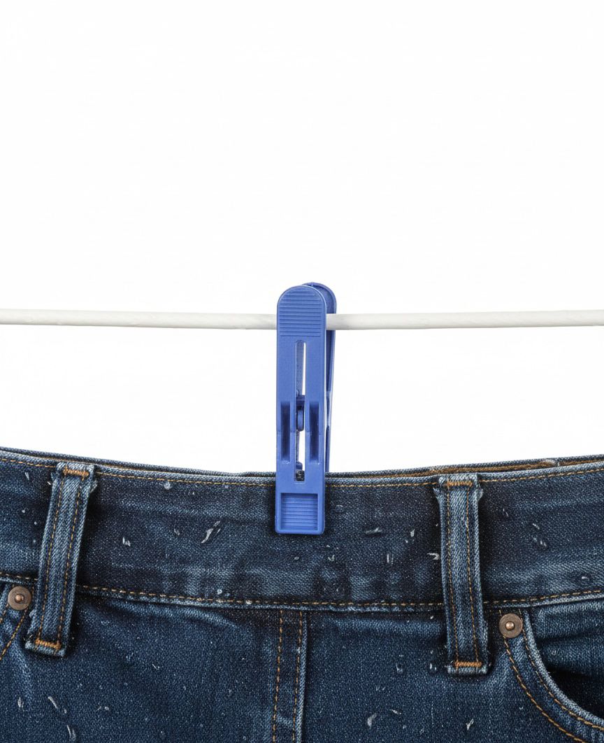 "Durable Blue Plastic Clothespins for Laundry Hanging and Organizing-one pack (12 piece)"