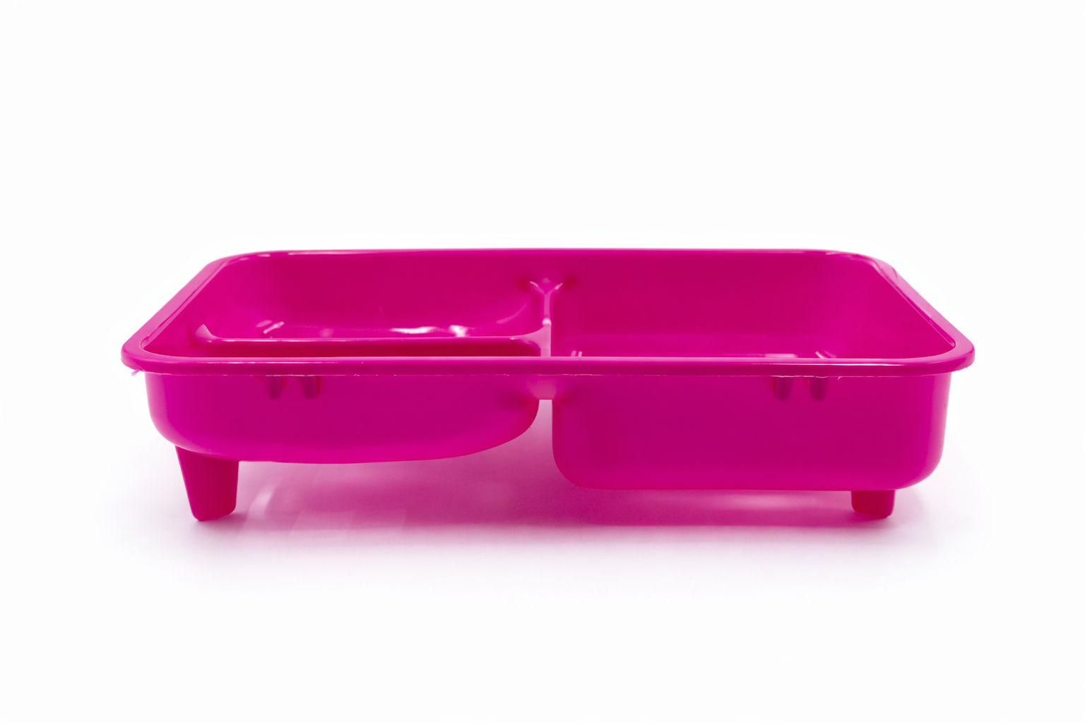 "Pink Dual-Compartment Soap and Dispenser Holder Tray for Bathroom"