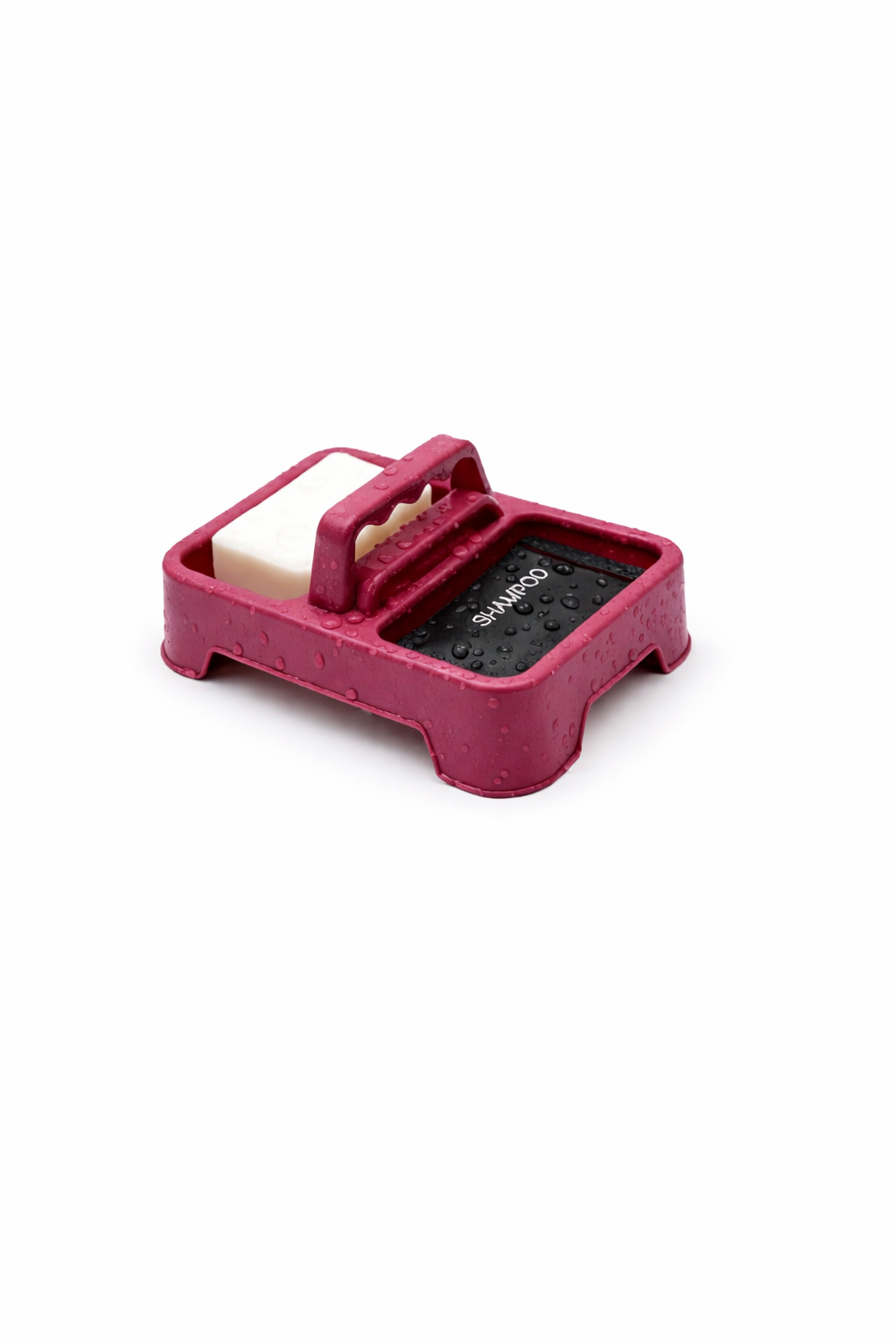 "Colorful Plastic Woven Double Soap Holder with Drainage Design"