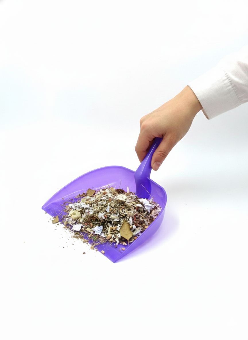 "Purple Plastic Dustpan with Ergonomic Handle for Easy Cleaning"