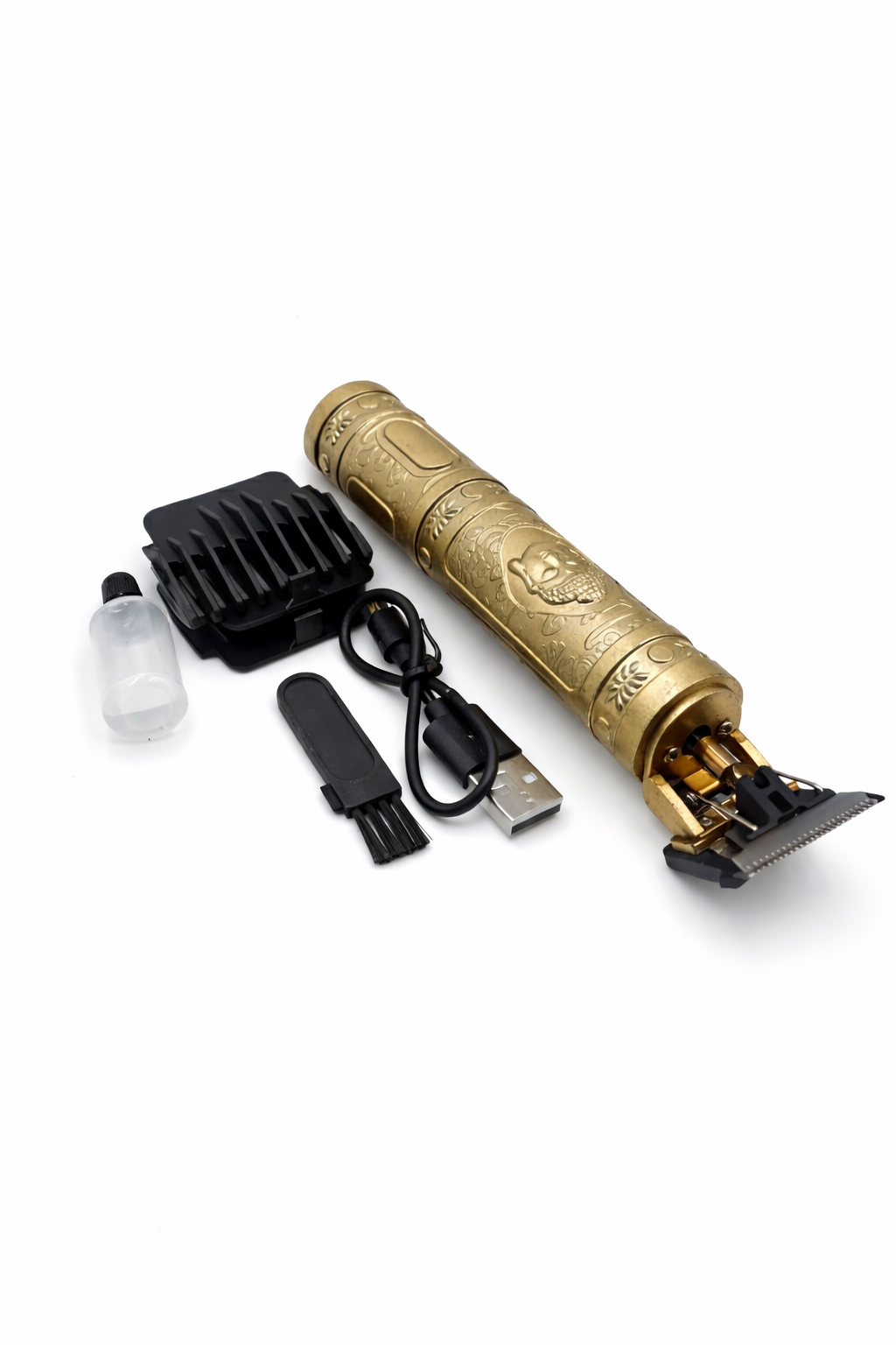 "Vintage T9 Professional Rechargeable Hair Trimmer with Precision Blades"
