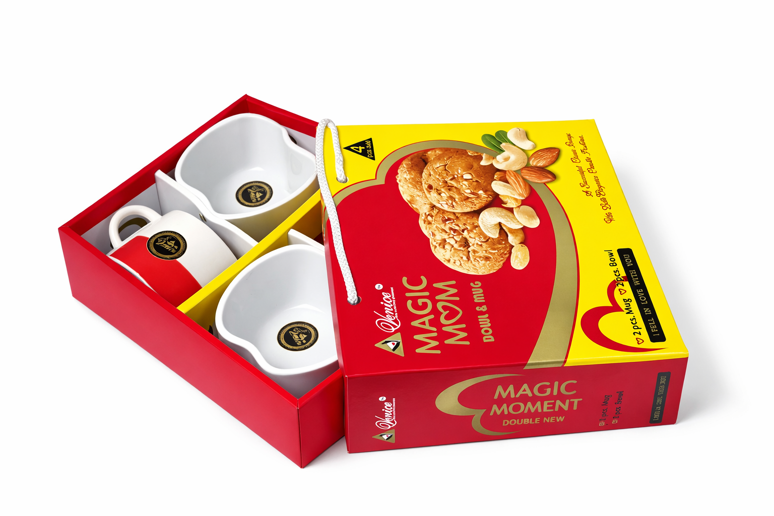 "Venice Magic Mom Bowl & Mug Set - 4-Piece Gift Pack"