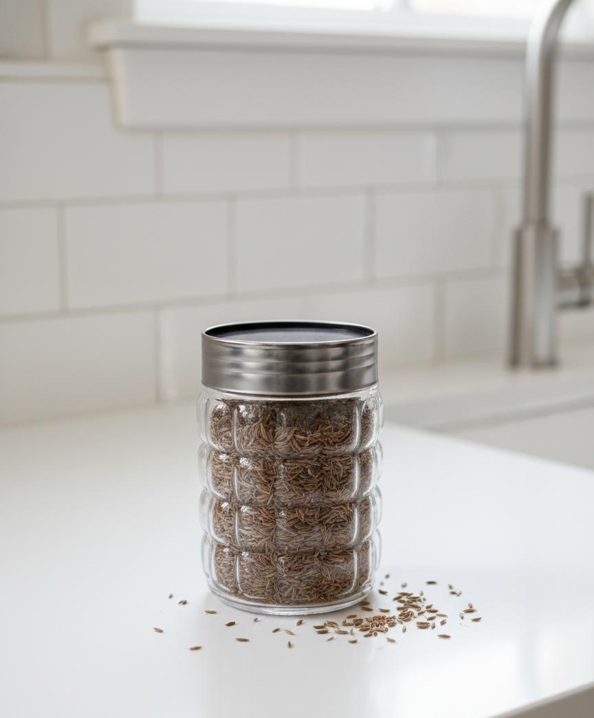CrystalGrid Glass Spice Jars with Airtight Stainless Steel Lid - Kitchen Storage Solution Pack of 12