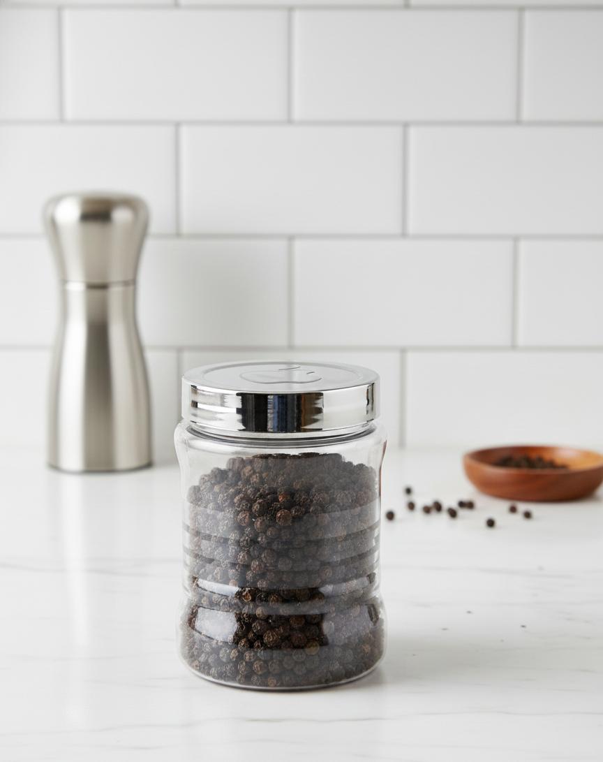 Airtight Glass Storage Jars with Sleek Metal Lid for Kitchen Organization Pack of 12