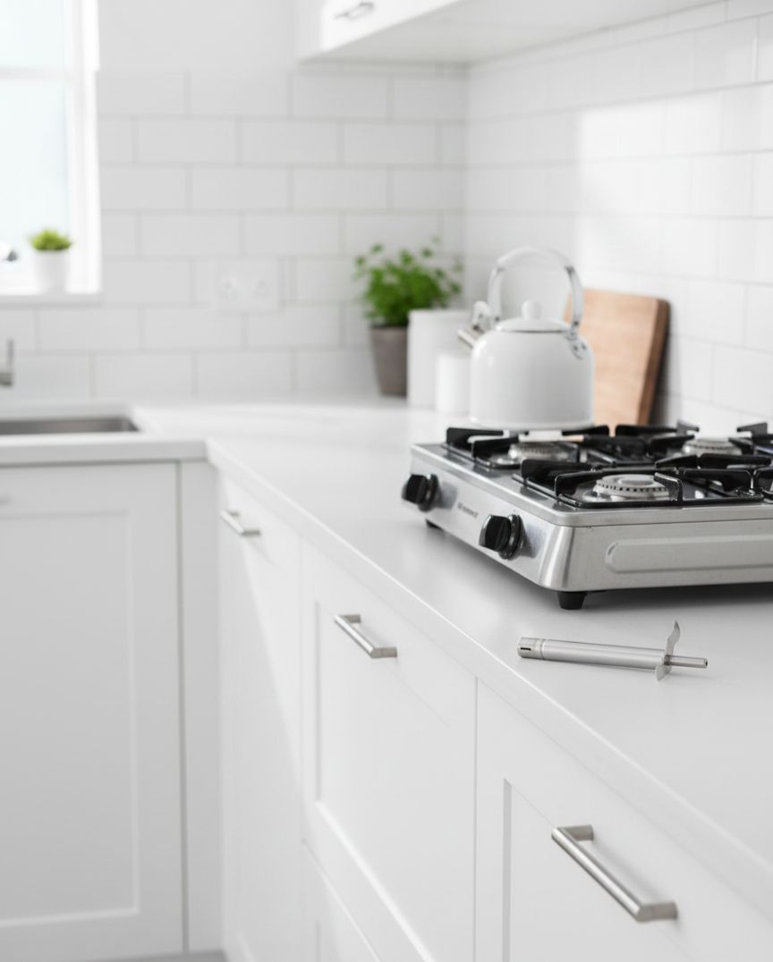 "Stainless Steel Gas Stove Lighter with Ergonomic Design"