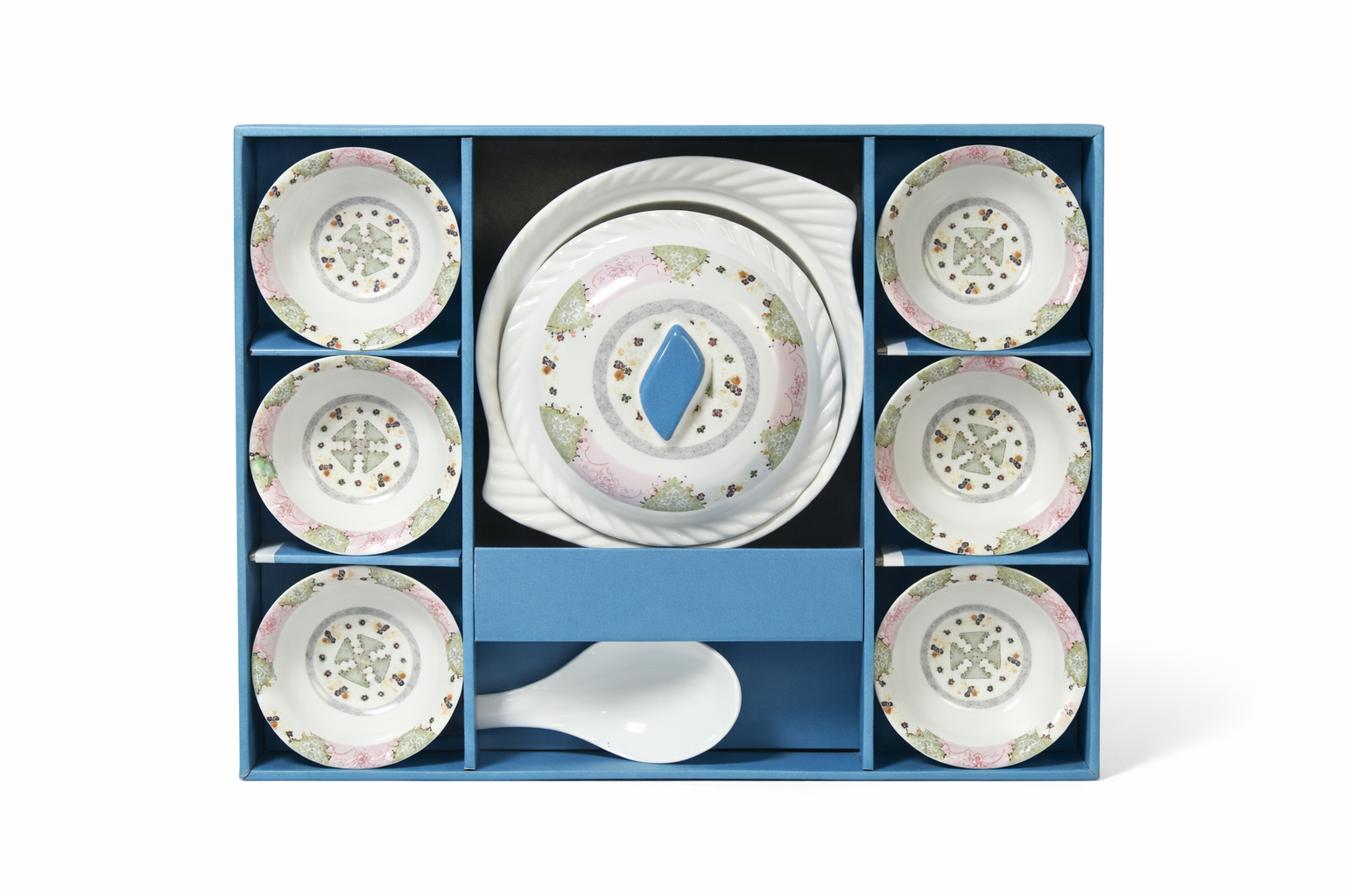 "Opera 9-Piece Melamine Pudding Serving Set - BPA-Free & Durable Design"
