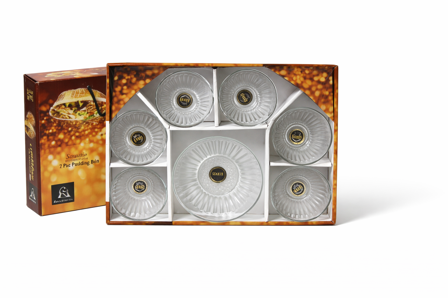 "Sensation 7-Piece Elegant Glass Bowl Set for Desserts & Salads"