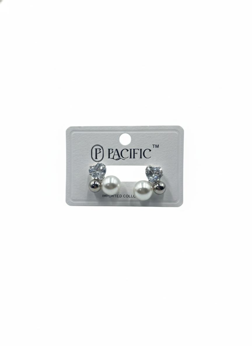 "Triangular Ocean Blue Statement Drop Earrings with Silver Accents"