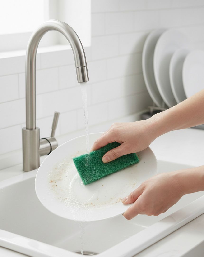 "Heavy-Duty Green Scrub Pads for Kitchen Cleaning & Dishwashing pack of 10"