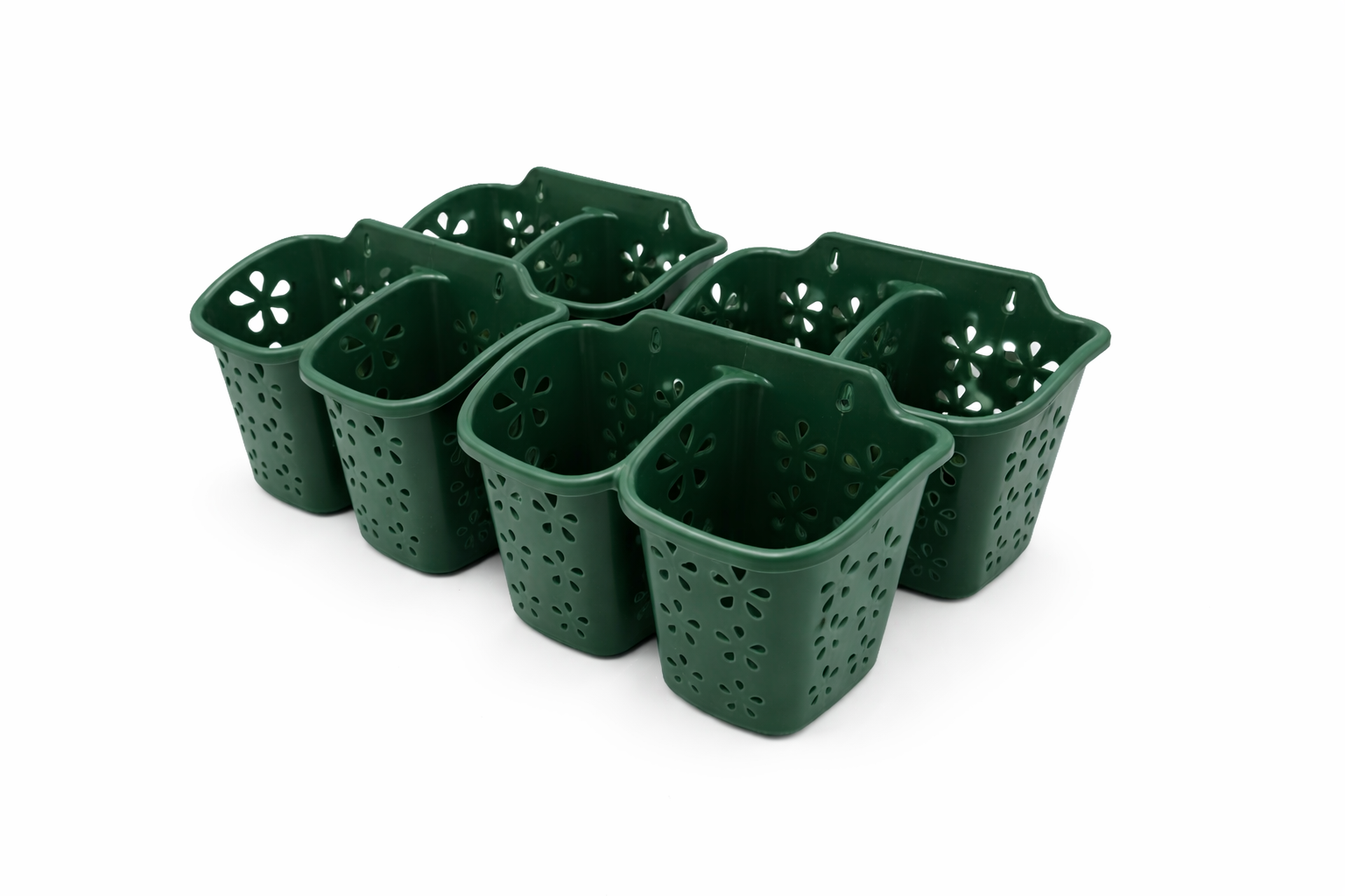 "Double Compartment Floral Toothbrush Holder - Durable, Ventilated, Modern Bath Organizer"