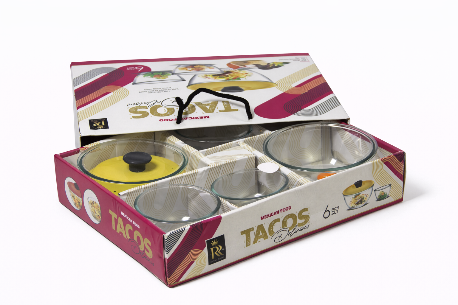 Premium 6-Piece Glass Bowl Set with Airtight Lids for Modern Kitchens