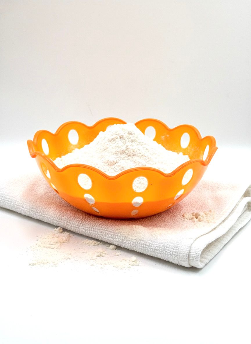 Vibrant Orange Polka-Dot Plastic Bowl with Scalloped Edges -  Lightweight & Durable