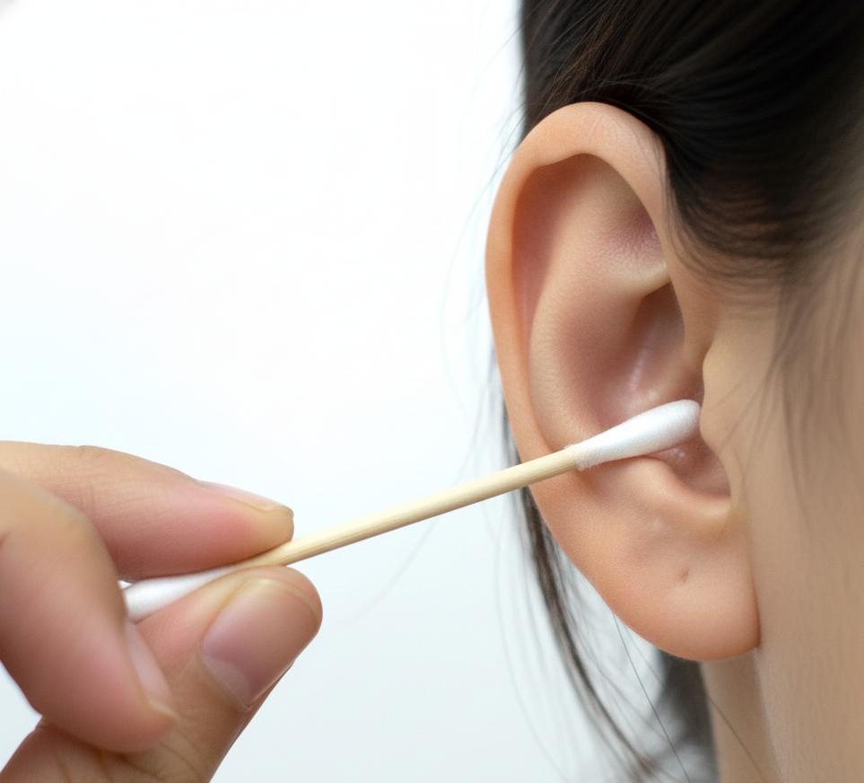 Eco-Friendly Bamboo Cotton Swabs - Biodegradable Dual-Tip Ear Cleaning Sticks - pack of 20