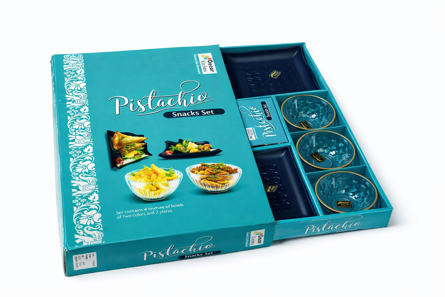 Luxury Glass Bowl & Platter Snack Serving Set - 8-Piece Elegant Dining Collection